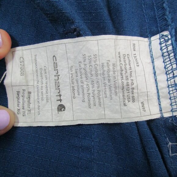 Carhartt Scrub Pants Mens XL Teal Medical Technical Collection Drawstring C57008 - Picture 3 of 10